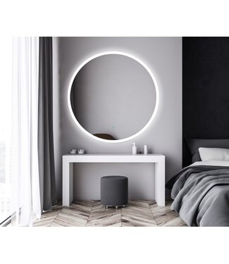 GLISS DESIGN Gliss Design Badkamerspiegel Rond Circum 60cm met Framework Verlichting met verwarming dimbaar LED