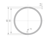 Gliss Design Badkamerspiegel Rond Circum 60cm met Framework Verlichting met verwarming dimbaar LED