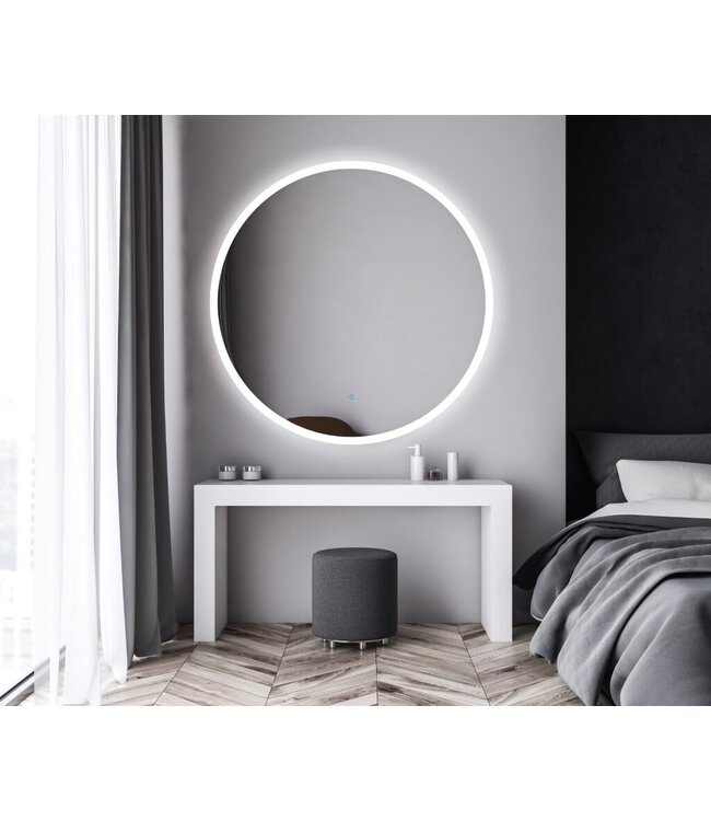 GLISS DESIGN Gliss Design Badkamerspiegel Rond Circum 40cm met Framework Verlichting met verwarming dimbaar LED