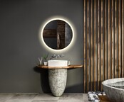 Gliss Desing Badkamerspiegel Rond Circum 40cm met Framework Verlichting met verwarming dimbaar LED Gliss Desing Badkamerspiegel Rond Circum 40cm met Framework Verlichting met verwarming dimbaar LED