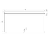 Gliss Design Badkamerspiegel met verlichting Decora 140 cm Horizontaal LED met spiegelverwarming