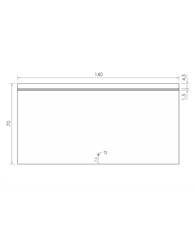 GLISS DESIGN Gliss Design Badkamerspiegel met verlichting Decora 140 cm Horizontaal LED met spiegelverwarming
