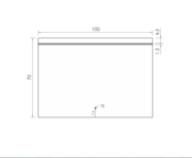 Gliss Design Badkamerspiegel met verlichting Decora 100 cm Horizontaal LED met spiegelverwarming