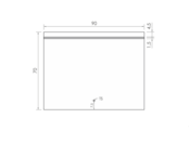 Gliss Design Badkamerspiegel met verlichting Decora 90 cm Horizontaal LED met spiegelverwarming