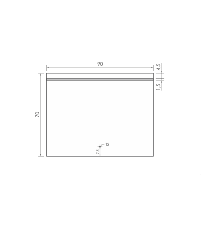 Gliss Design Badkamerspiegel met verlichting Decora 90 cm Horizontaal LED met spiegelverwarming