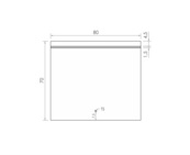 Gliss Desing Badkamerspiegel met verlichting Decora 80 cm Horizontaal LED met spiegelverwarming Gliss Desing Badkamerspiegel met verlichting Decora 80 cm Horizontaal LED met spiegelverwarming