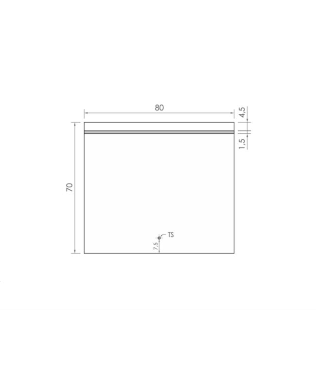 Gliss Design Badkamerspiegel met verlichting Decora 80 cm Horizontaal LED met spiegelverwarming
