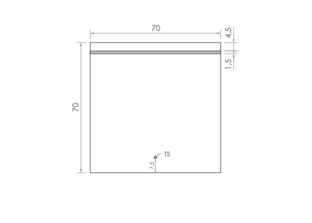 Gliss Design Badkamerspiegel met verlichting Decora 70 cm Horizontaal LED met spiegelverwarming