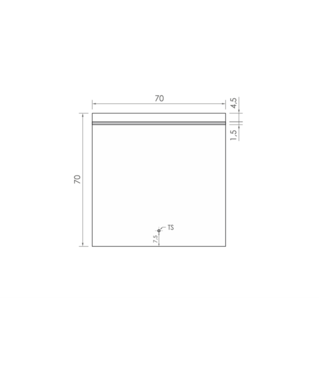 Gliss Design Badkamerspiegel met verlichting Decora 70 cm Horizontaal LED met spiegelverwarming