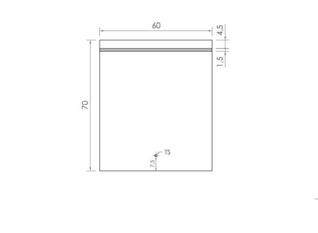 Gliss Design Badkamerspiegel met verlichting Decora 60 cm Horizontaal LED met spiegelverwarming