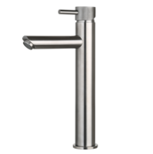 Wastafelkraan Ribbed Gun Metal Opbouw Hoog 30cm