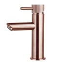 Wastafelkraan Ribbed Koper Brons Opbouw Laag 19cm