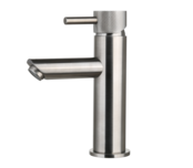 Wastafelkraan Ribbed Gun Metal Opbouw Laag 19cm