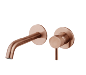 Wastafelkraan Inbouw Ribbed Koper Brons Uitloop 20cm Compleet met inbouw box Wastafelkraan Inbouw Ribbed Koper Brons Uitloop 20cm Compleet met inbouw box