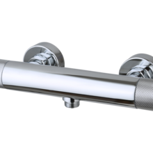 Douchekraan Ribbed Chroom thermostaatkraan Opbouw 15 HoH