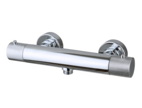 Douchekraan Ribbed Chroom thermostaatkraan Opbouw 15 HoH