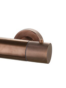 Regendouche set Ribbed Koper Brons Rond Opbouw met thermostaat Hoofddouche 20cm