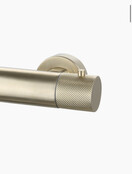 Regendouche set Ribbed Goud geborsteld Rond Opbouw met thermostaat Hoofddouche 20cm