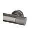 Regendouche set Ribbed Gun Metal Rond Opbouw met thermostaat Hoofddouche 20cm