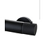 Regendouche set Ribbed Mat Zwart Rond Opbouw met thermostaat Hoofddouche 20cm