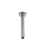 Regendouche set Inbouw Ribbed Gun Metal Rond 25cm Hoofddouche met handouche en muurbeugel