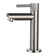 Toiletkraan Ribbed Gun Metal Opbouw 16cm