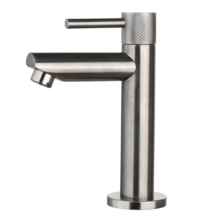 Toiletkraan Ribbed Gun Metal Opbouw 16cm