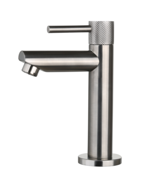 SANI-SUPPLY Toiletkraan Ribbed Gun Metal Opbouw 16cm