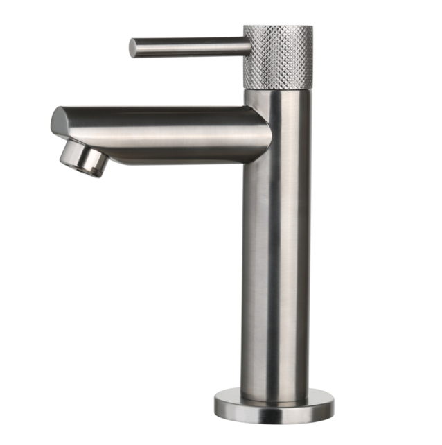 Toiletkraan Ribbed Gun Metal Opbouw 16cm