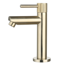 Toiletkraan Ribbed Goud Geborsteld Opbouw 16cm