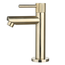 Toiletkraan Ribbed Goud Geborsteld Opbouw 16cm