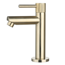 Toiletkraan Ribbed Goud Geborsteld Opbouw 16cm