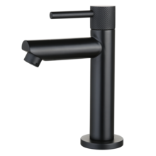 Toiletkraan Ribbed Mat Zwart Opbouw 16cm