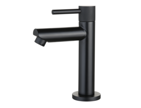 Toiletkraan Ribbed Mat Zwart Opbouw 16cm