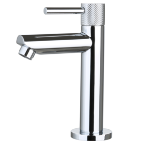 Toiletkraan Ribbed Chroom Opbouw 16cm