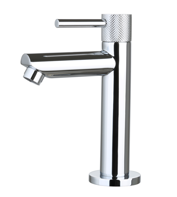 Toiletkraan Ribbed Chroom Opbouw 16cm