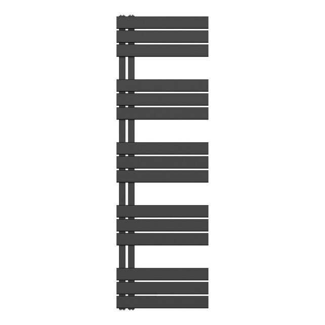 Handdoekradiator BUC Zwart 160x50 cm 755 Watt Links aansluiting