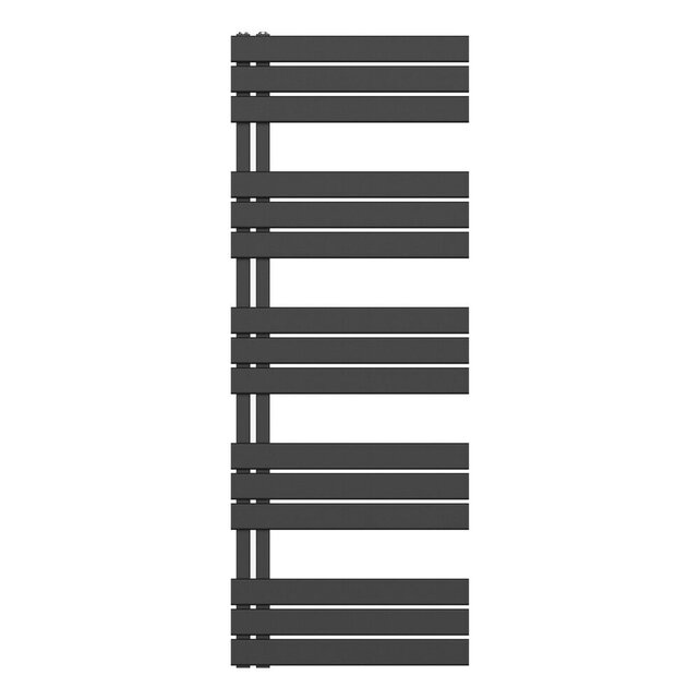 Handdoekradiator BUC Zwart 160x60 cm 864 Watt Links aansluiting Handdoekradiator BUC Zwart 160x60 cm 864 Watt Links aansluiting