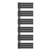 Handdoekradiator BUC Zwart 180x60 cm 1021 Watt Links aansluiting