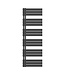 Handdoekradiator BUC Zwart 180x60 cm 1021 Watt Links aansluiting