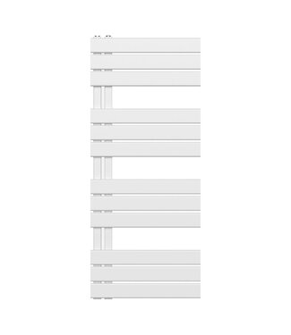 BELRAD Handdoekradiator BUC Wit 120x50 cm 593 Watt Links aansluiting