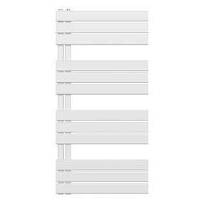 Handdoekradiator BUC Wit 120x60 cm 681 Watt Links aansluiting