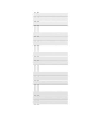 BELRAD Handdoekradiator BUC Wit 160x60 cm 864 Watt Links aansluiting