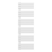 Handdoekradiator BUC Wit 180x60 cm 1021 Watt Links aansluiting