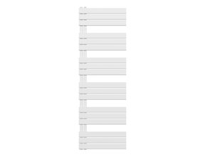 Handdoekradiator BUC Wit 180x60 cm 1021 Watt Links aansluiting