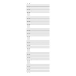 Handdoekradiator BUC Wit 180x60 cm 1021 Watt Links aansluiting