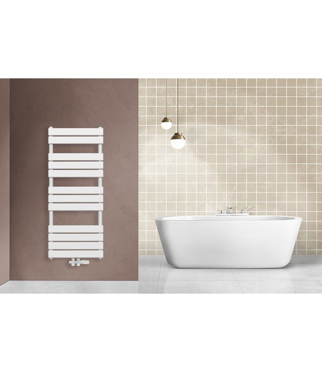 Handdoekradiator BFR Wit 160x60 cm 864 Watt Midden aansluiting