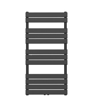 BELRAD Handdoekradiator BFR Zwart 120x60 cm 681 Watt Midden aansluiting