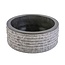 ALONI Waskom Natuursteen Alur Rond Zwart Marmer 40x15cm