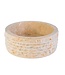 Waskom Natuursteen Alur Rond Crème Marmer 40x15cm